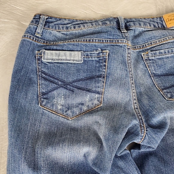 Aeropostale Bayla Skinny Jeans Womens 6 Reg Distressed Knee Patches 30x31 - Picture 6 of 10